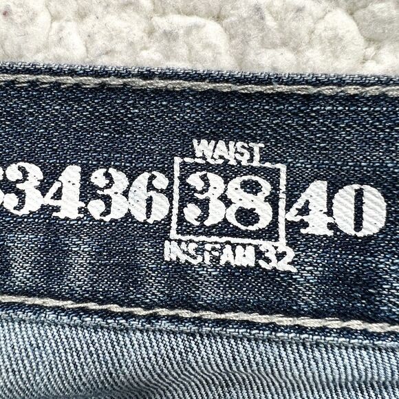 Departed Beach Blvd Slim Straight Jeans 38x32 (Actual 37x32) Streetwear Y2K - Picture 10 of 16